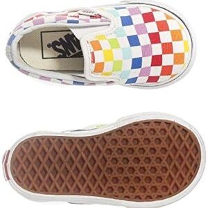 Vans Kids Colorful Checkered Slip-On Sneakers 5C